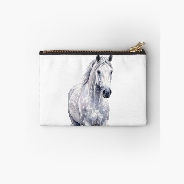 Item preview, Elegant Grey Horse Watercolor Portrait designed and sold by Rutvain.