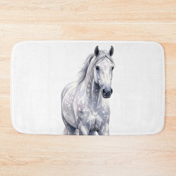 Item preview, Elegant Grey Horse Watercolor Portrait designed and sold by Rutvain.