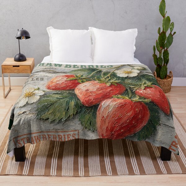 Item preview, Vintage Fruit Crate Art – Strawberries designed and sold by LuluLeb.