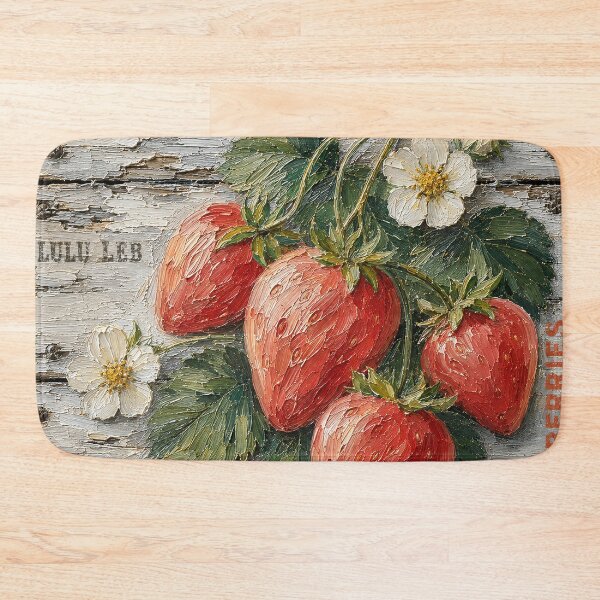 Item preview, Vintage Fruit Crate Art – Strawberries designed and sold by LuluLeb.