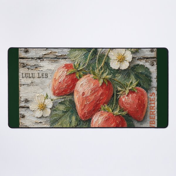 Item preview, Vintage Fruit Crate Art – Strawberries designed and sold by LuluLeb.
