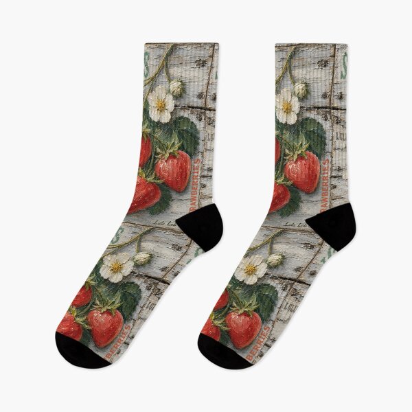 Item preview, Vintage Fruit Crate Art – Strawberries designed and sold by LuluLeb.