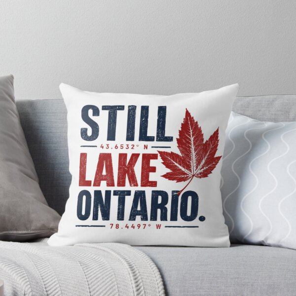 Item preview, Still Lake Ontario Coordinates Canadian Travel Resident designed and sold by JonesFlora2025.