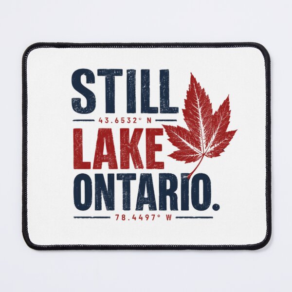 Item preview, Still Lake Ontario Coordinates Canadian Travel Resident designed and sold by JonesFlora2025.