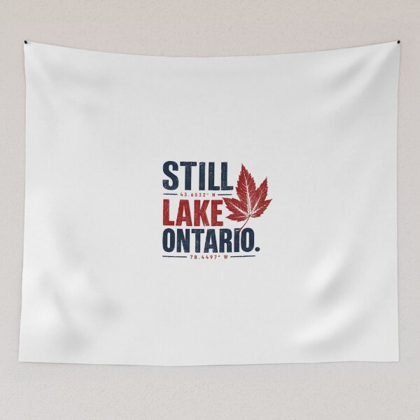 Item preview, Still Lake Ontario Coordinates Canadian Travel Resident designed and sold by JonesFlora2025.