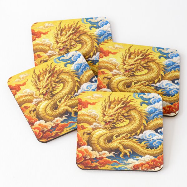 Item preview, Golden dragon above clouds designed and sold by Sigtrix.