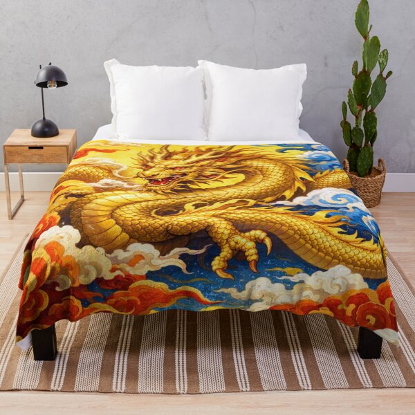 Item preview, Golden dragon above clouds designed and sold by Sigtrix.