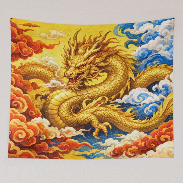 Item preview, Golden dragon above clouds designed and sold by Sigtrix.
