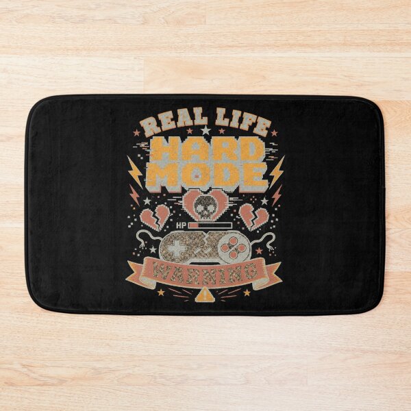 Item preview, Retro Pixel Art Hard Mode Gamer Warning — Dark Edition designed and sold by TheOddPrints.