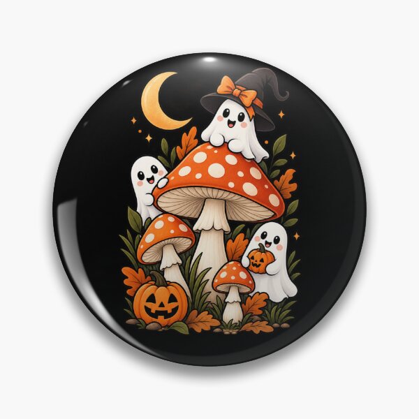 Item preview, Mushroom Lover Halloween Gift Cute Ghost Cottagecore Style designed and sold by Corvoria.