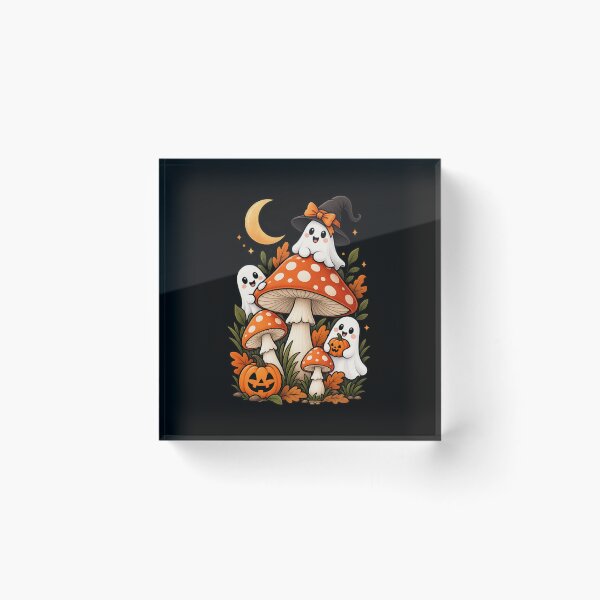 Item preview, Mushroom Lover Halloween Gift Cute Ghost Cottagecore Style designed and sold by Corvoria.
