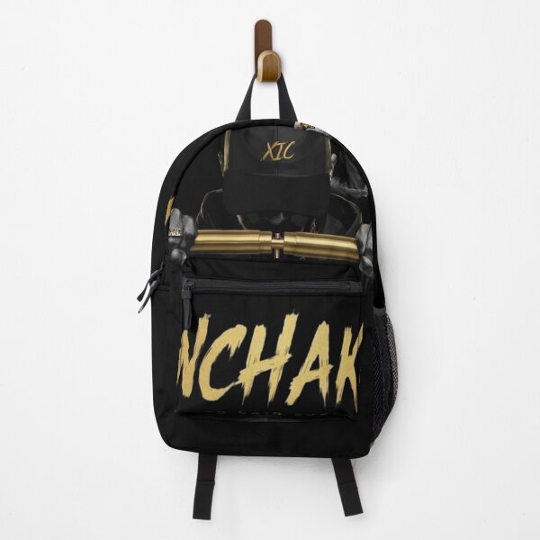 Item preview, NUNCHAKU - Urban Streetwear Gold Hip Hop Cyberpunk Art designed and sold by Xyshope.
