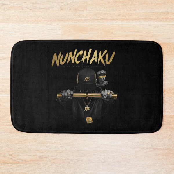 Item preview, NUNCHAKU - Urban Streetwear Gold Hip Hop Cyberpunk Art designed and sold by Xyshope.