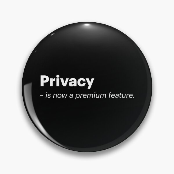 Item preview, Privacy is now a premium feature | Anti-AI Meme (White text) designed and sold by STUDIO-72.