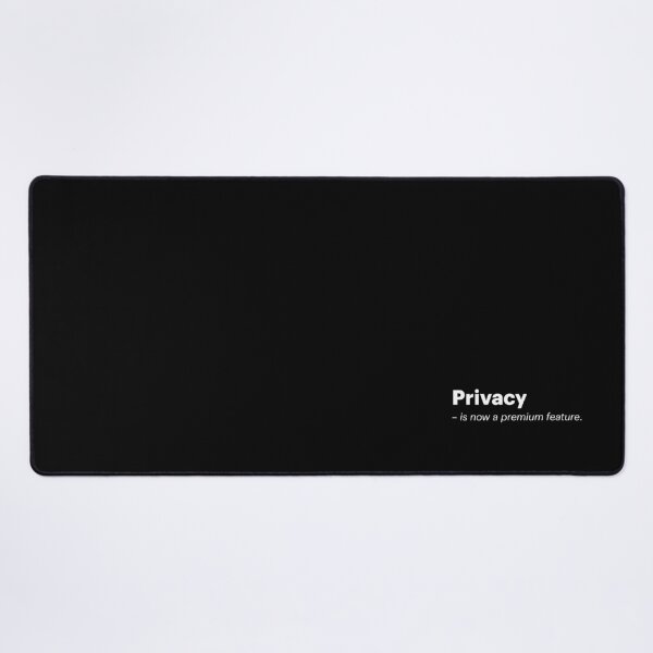 Item preview, Privacy is now a premium feature | Anti-AI Meme (White text) designed and sold by STUDIO-72.