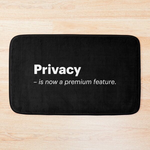 Item preview, Privacy is now a premium feature | Anti-AI Meme (White text) designed and sold by STUDIO-72.