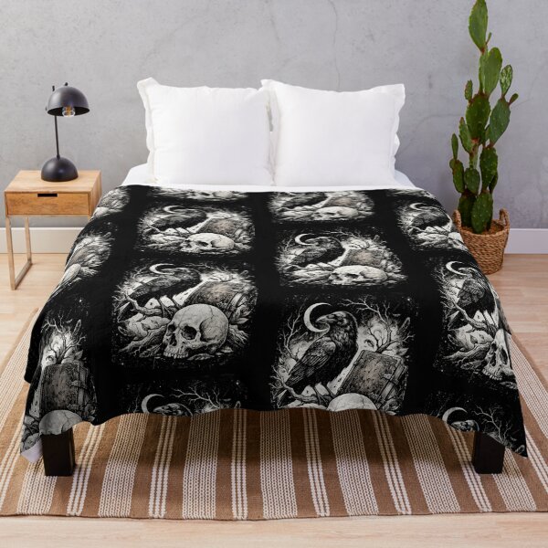 Item preview, Halloween The Raven and the Skull Moon – Crow Gothic Dark Art designed and sold by SOUFIANE1991.