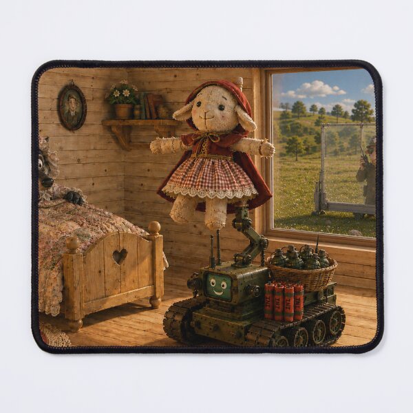 Item preview, Little Red Riding Hood and the Wolf Trap | Military Sheep designed and sold by VECINDARIO MULTIVERSO.