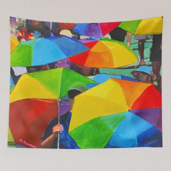 Aperçu de l'œuvre Parade de parapluies arc-en-ciel créée et vendue par RDRiccoboni.