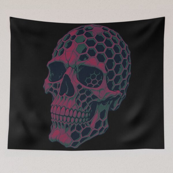 Item preview, Futuristic Skull  With neon-red Accents designed and sold by Jani-art-world.