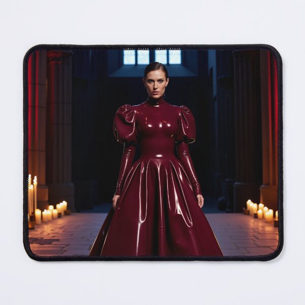 Item preview, Burgundy Latex Dress – Gothic Romance Art designed and sold by Magic-Reality.