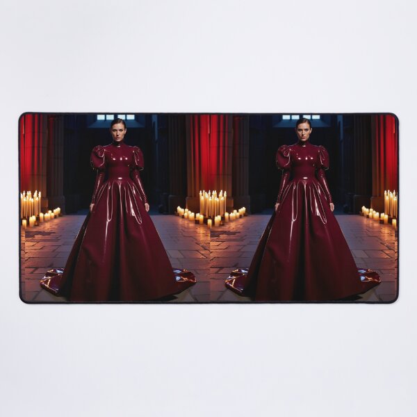 Item preview, Burgundy Latex Dress – Gothic Romance Art designed and sold by Magic-Reality.