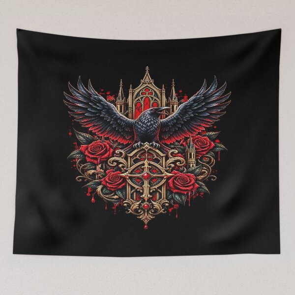 Item preview, Gothic Raven Cathedral | Dark Gothic Rose designed and sold by TheInkRaven.