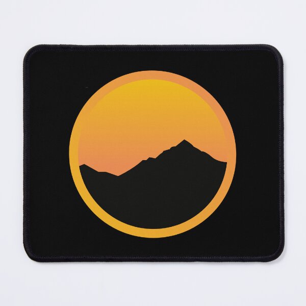 Item preview, Orange Sunset Mountain Silhouette Circle Design designed and sold by AhmedZouita.