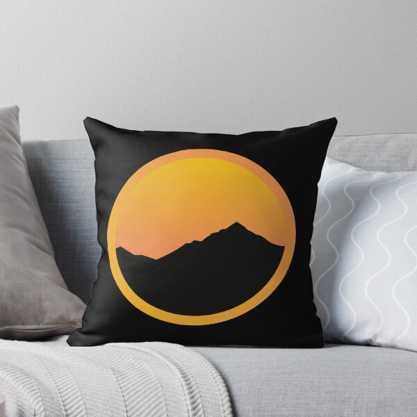 Item preview, Orange Sunset Mountain Silhouette Circle Design designed and sold by AhmedZouita.