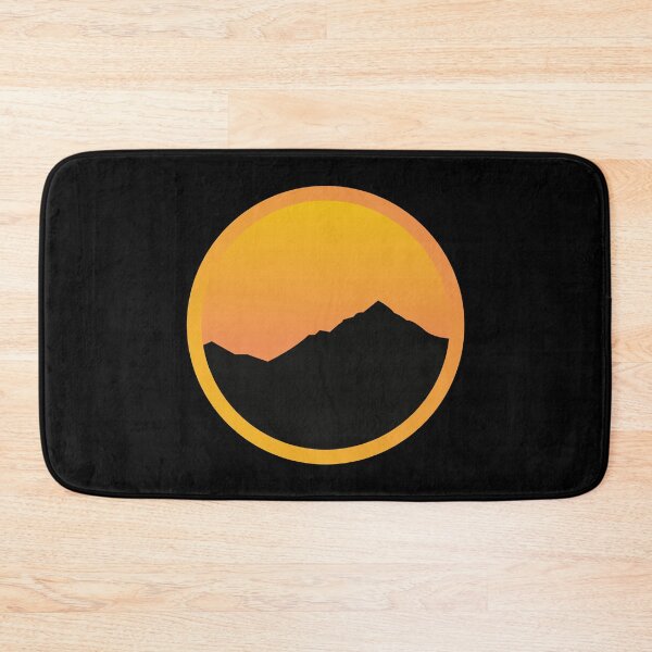 Item preview, Orange Sunset Mountain Silhouette Circle Design designed and sold by AhmedZouita.