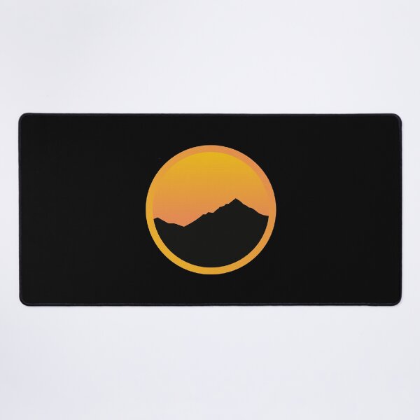 Item preview, Orange Sunset Mountain Silhouette Circle Design designed and sold by AhmedZouita.