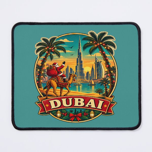 Item preview, Dubai Christmas Retro Travel Design – UAE Holiday Gift designed and sold by Globalcitytees.
