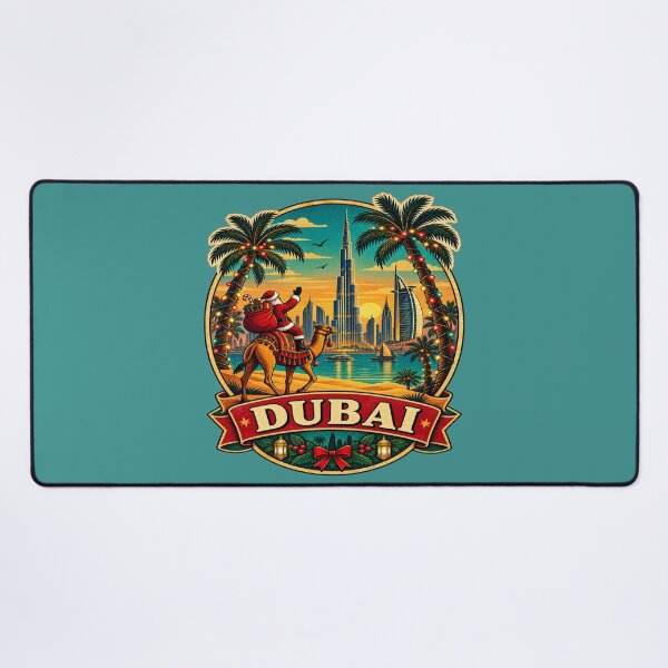 Item preview, Dubai Christmas Retro Travel Design – UAE Holiday Gift designed and sold by Globalcitytees.