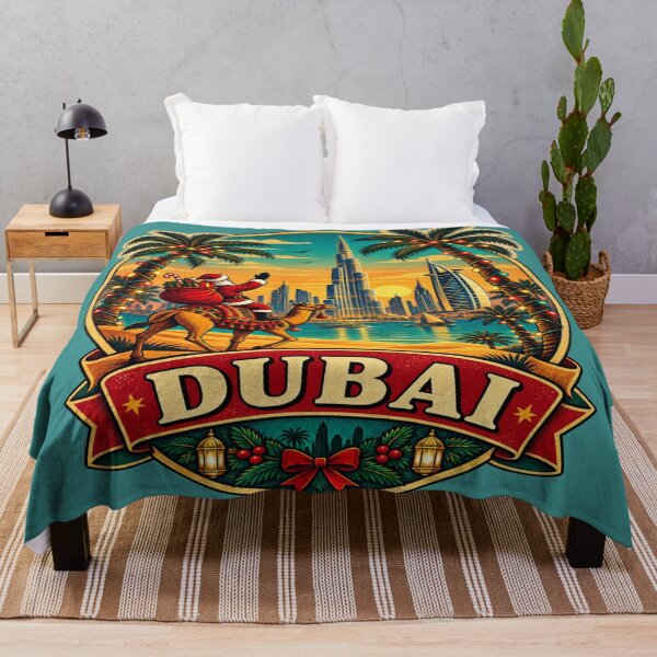 Artikelvorschau, Dubai-Weihnachts-Retro-Reisedesign – Geschenkidee für die VAE entworfen und verkauft von Globalcitytees.