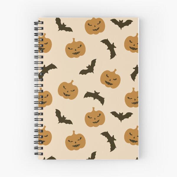 Item preview, Halloween Pumpkins and Bats on Beige Background designed and sold by CozyLittleShop.