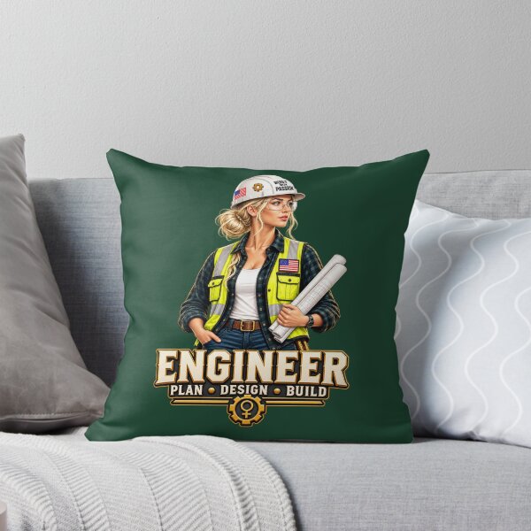 Item preview, Female Engineer – Plan Design Build | Women in Engineering designed and sold by HO•Designs.
