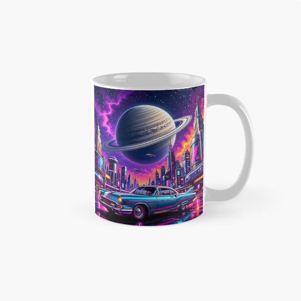Item preview, Retro Synthwave Neon City Classic Car Cosmic Planet designed and sold by Herodestroyer.