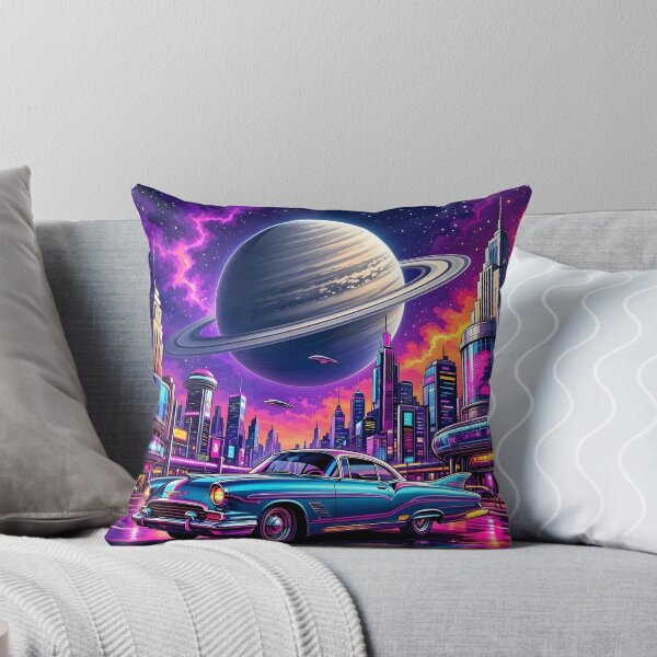 Item preview, Retro Synthwave Neon City Classic Car Cosmic Planet designed and sold by Herodestroyer.