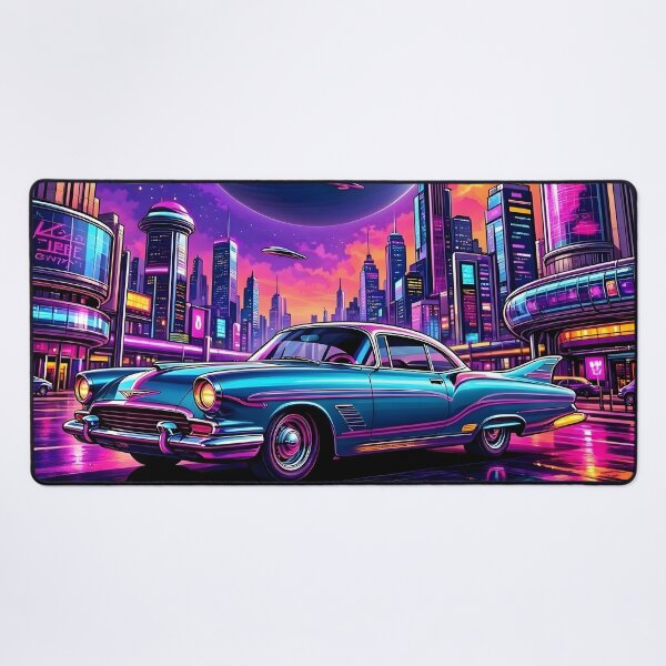 Item preview, Retro Synthwave Neon City Classic Car Cosmic Planet designed and sold by Herodestroyer.