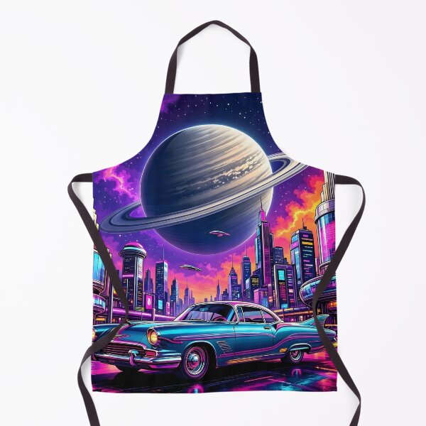 Item preview, Retro Synthwave Neon City Classic Car Cosmic Planet designed and sold by Herodestroyer.
