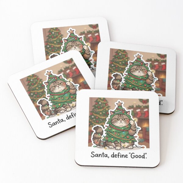 Item preview, Santa Define Good Funny Cat Christmas designed and sold by shoppypod.
