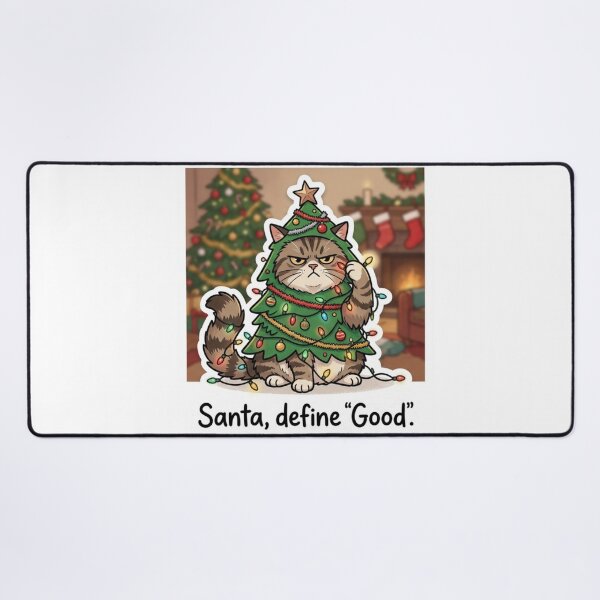 Item preview, Santa Define Good Funny Cat Christmas designed and sold by shoppypod.