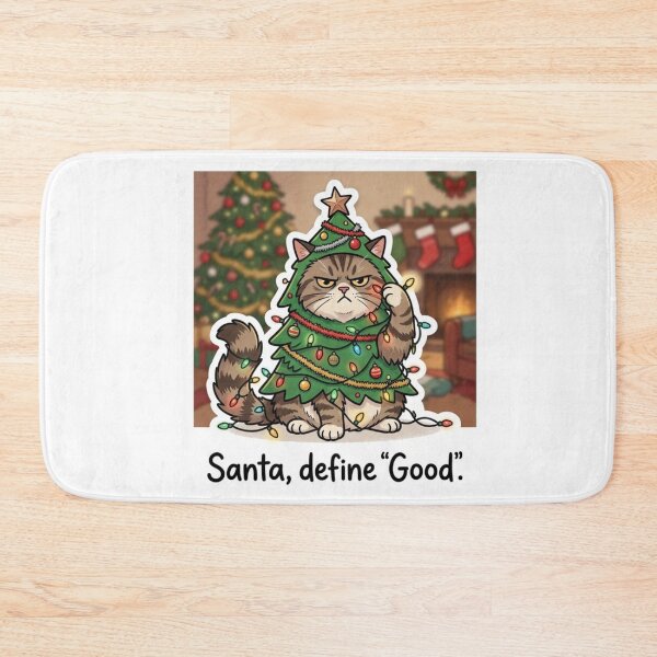 Item preview, Santa Define Good Funny Cat Christmas designed and sold by shoppypod.