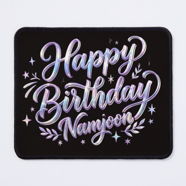 Item preview, Kpop Idol Birthday Celebration - Purple Script Fan Art designed and sold by RADesignHub.