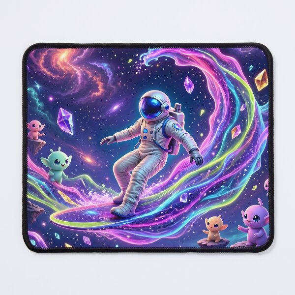Item preview, Cosmic Astronaut Surfing Galaxy Wave Cute Aliens designed and sold by Herodestroyer.
