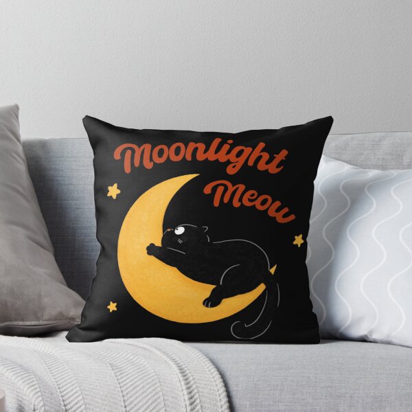 Item preview, Moonlight Meow Black Cat On Moon designed and sold by Moody Critters.