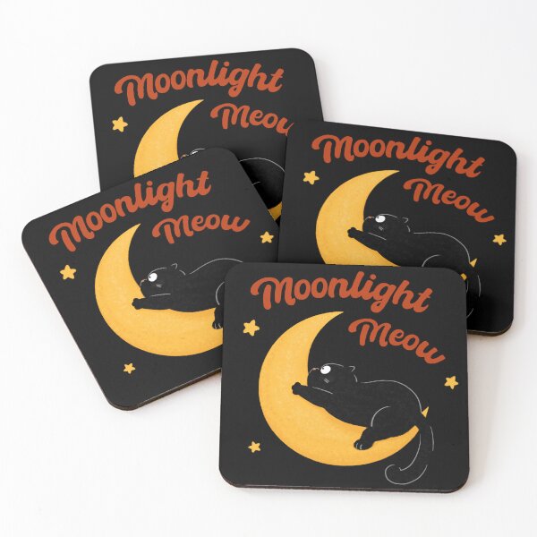 Item preview, Moonlight Meow Black Cat On Moon designed and sold by Moody Critters.