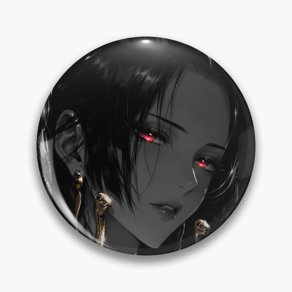 Item preview, Crimson Eyes Serpent Queen – Dark Anime Woman Gold Snake Earrings designed and sold by Dyan4.