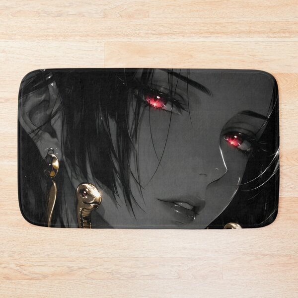 Item preview, Crimson Eyes Serpent Queen – Dark Anime Woman Gold Snake Earrings designed and sold by Dyan4.