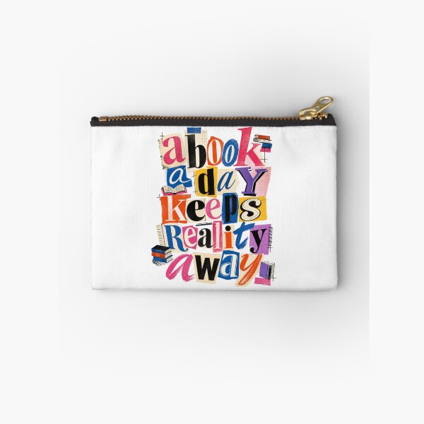 Item preview, A Book A Day Keeps Reality Away Reading Quote Art designed and sold by Vision Crafted.